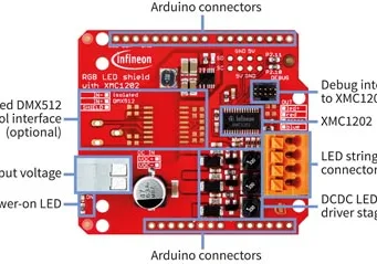 Iluminación RGB y control de motor para Arduino