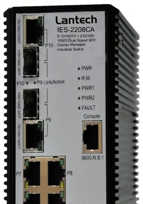 Switch industrial gestionado con puertos SFP