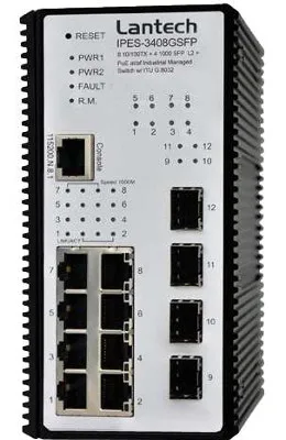 Switch industrial gestionado para redes en anillo