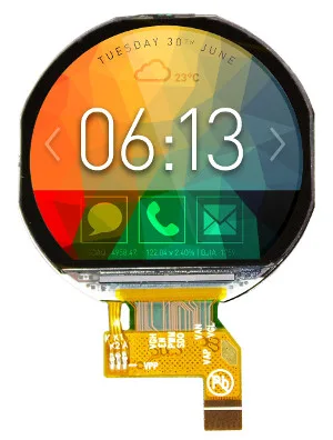 Pantallas táctiles circulares para wearables