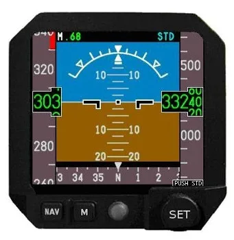 Pantalla para aplicaciones aeronáuticas