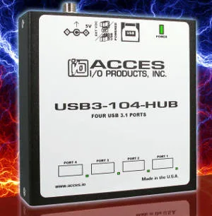 Hub USB 3.1 industrial de 4 puertos