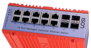 Switches de 14 puertos Gigabit industriales