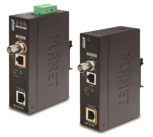 Kit industrial PoE sobre cable coaxial