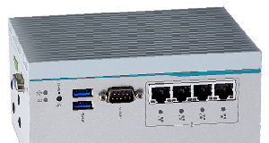 Edge computer para carril DIN con cuatro puertos PoE