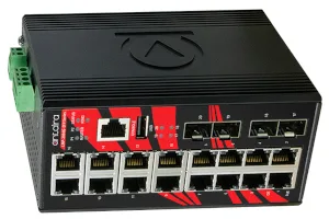 Switches Gigabit de fibra óptica industriales