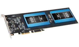 Adaptador PCIe para SSD SATA 2,5” dual