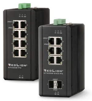 NT4008 switches industriales Gigabit Layer 2 con protocolo PROFINET