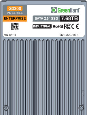 G3200 PX SSD de 2.5” SATA de hasta 7,68 TB para entornos industriales