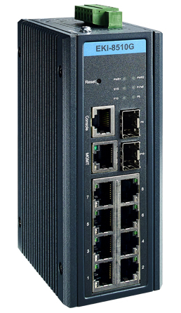 Switch Ethernet EKI-8510G con certificación CC-Link IE TSN Clase A y B