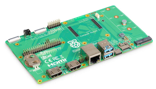 SBC Compute Module 5 y tarjeta de E/S