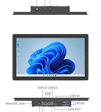 Panel PC industrial P18A con pantalla táctil de 18,5"