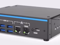 PC fanless Factor 101 con 10GbE compacto